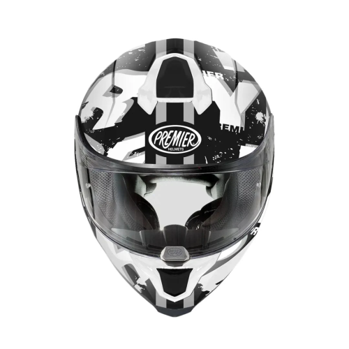 Casco Integrale Premier Hyper Grafica SR Bianco Nero Opaco | Motorsportstore