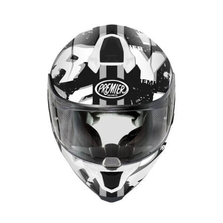 Casco Integrale Premier Hyper Grafica SR Bianco Nero Opaco | Motorsportstore