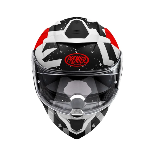 Casco Integrale Premier Devil Grafica TP Bianco Rosso Nero Opaco | Motorsportstore