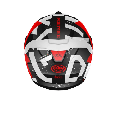 Casco Integrale Premier Devil Grafica TP Bianco Rosso Nero Opaco | Motorsportstore