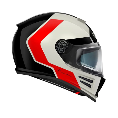Casco Integrale Premier Commander Grafica GP Bianco Rosso Nero Opaco | Motorsportstore