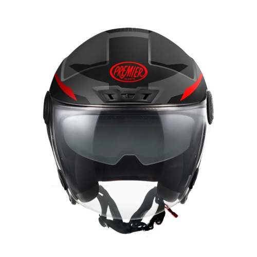 Casco Jet Premier City Fly Evo Grafica FA Nero Titanio Nero Opaco | Motorsportstore