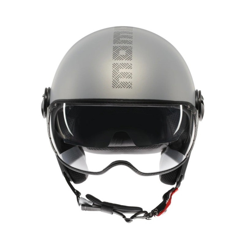 Casco MOMO Design FGTR EVO Mono Grigio opaco / ceruleo argento E2206