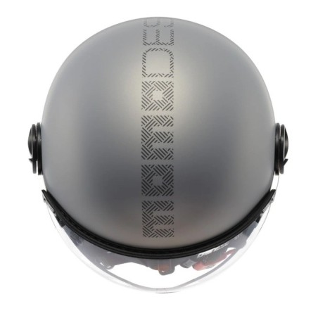 Casco MOMO Design FGTR EVO Mono Grigio opaco / ceruleo argento E2206