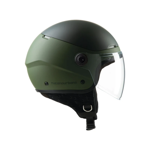EL'POP Verde Airborne Opaco | Casco Demi-Jet Tucano Urbano