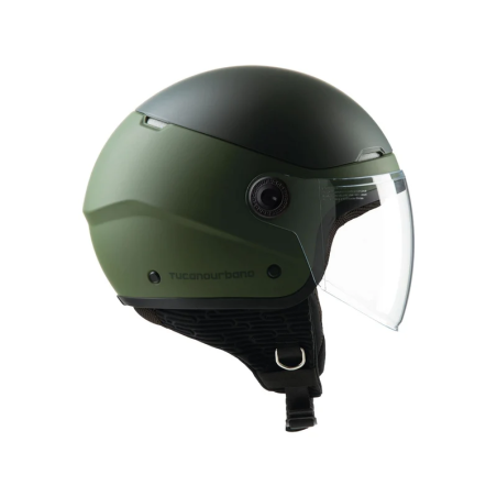 EL'POP Verde Airborne Opaco | Casco Demi-Jet Tucano Urbano