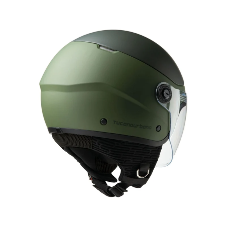 EL'POP Verde Airborne Opaco | Casco Demi-Jet Tucano Urbano
