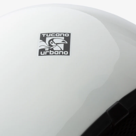 EL'JETTIN 6.0 Bianco Ghiaccio Lucido | Casco Demi-Jet Tucano Urbano