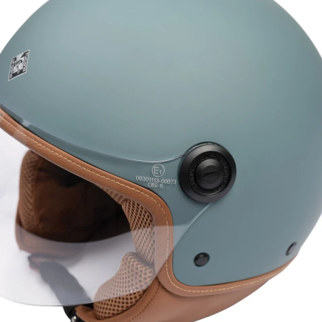 EL'JETTIN 6.0 Blu Petrolio Opaco | Casco Demi-Jet Tucano Urbano
