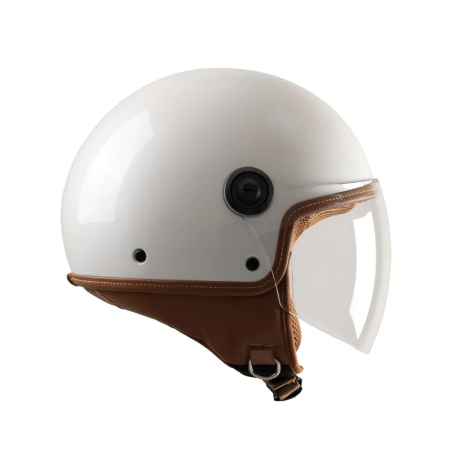 EL'JETTIN 6.0 Bianco Perla Lucido | Casco Demi-Jet Tucano Urbano