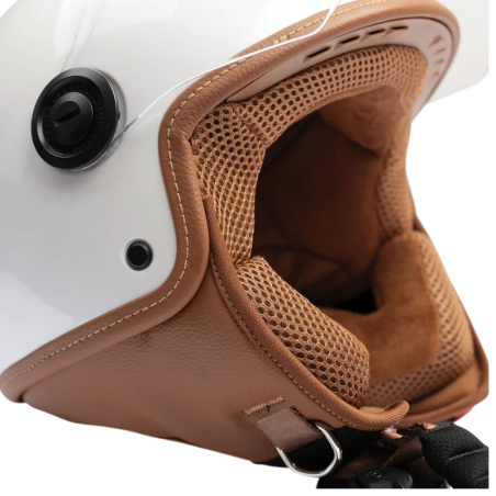 EL'JETTIN 6.0 Bianco Perla Lucido | Casco Demi-Jet Tucano Urbano