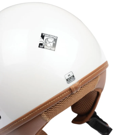 EL'JETTIN 6.0 Bianco Perla Lucido | Casco Demi-Jet Tucano Urbano
