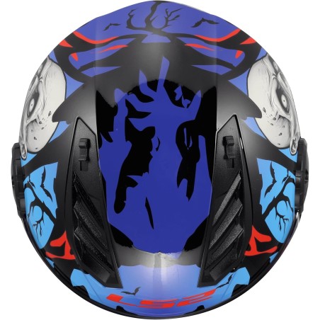 Casco Jet LS2 Airflow II Zombie II Black Red Blu | Motorsport Store