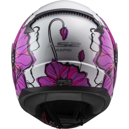 Casco Integrale LS2 Rapid II Poppies Rosa | Motorsport Store