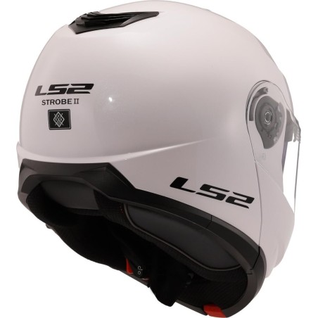 Casco Modulare LS2 Strobe II Bianco lucido | Motorsport Store