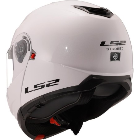 Casco Modulare LS2 Strobe II Bianco lucido | Motorsport Store