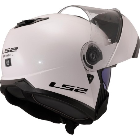 Casco Modulare LS2 Strobe II Bianco lucido | Motorsport Store