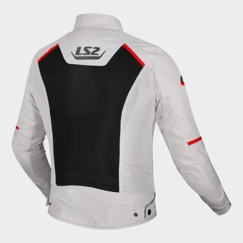 Giacca Moto Uomo LS2 Breeze Grey Black Red | Motor Sport