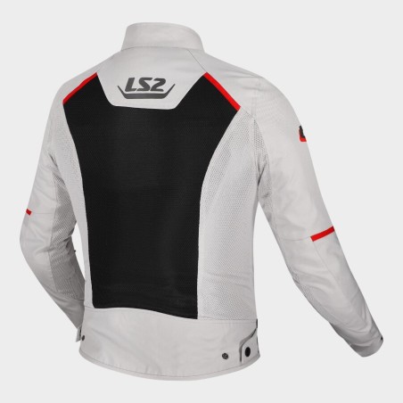 Giacca Moto Uomo LS2 Breeze Grey Black Red | Motor Sport