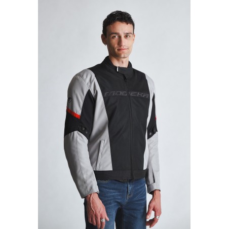 Giacca Moto Uomo Modeka Jano Air Black/Light Grey | Motor Sport