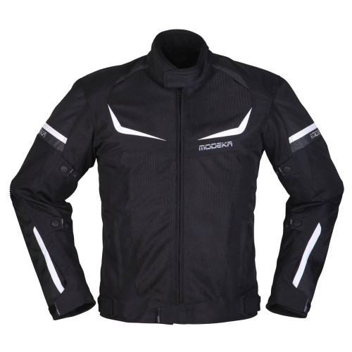 Giacca Moto Uomo Modeka Yannik Air Black/White | Motor Sport