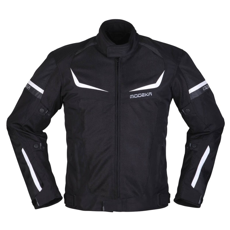 Giacca Moto Uomo Modeka Yannik Air Black/White | Motor Sport