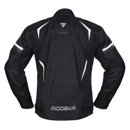 Giacca Moto Uomo Modeka Yannik Air Black/White | Motor Sport