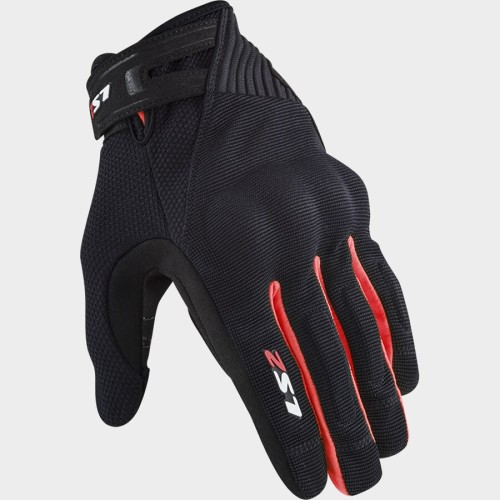 Guanti Moto Uomo LS2 DART 2 Estivi con Protezioni Nero/Rosso