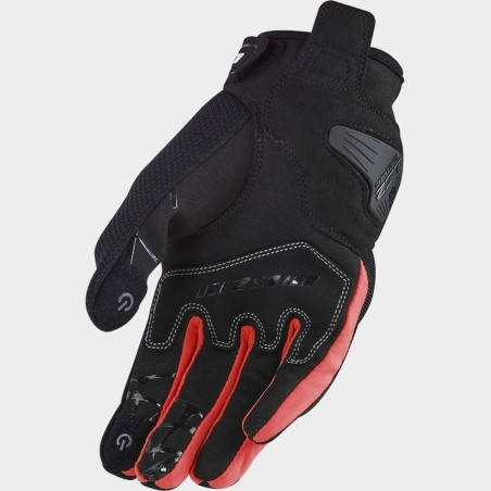 Guanti Moto Uomo LS2 DART 2 Estivi con Protezioni Nero/Rosso