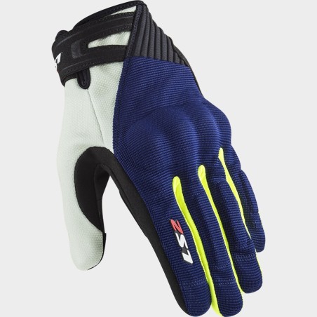 Guanti Moto Uomo LS2 DART 2 Estivi con Protezioni Blu/Giallo HV