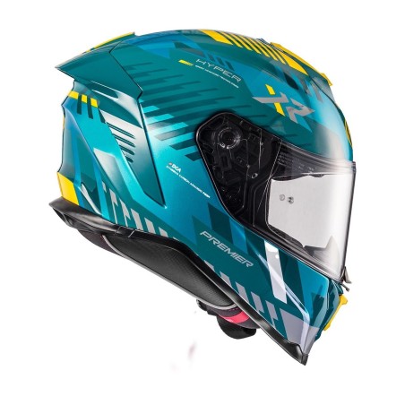 Casco Premier Hyper XR 21 ECE 22.06 Azzurro Giallo