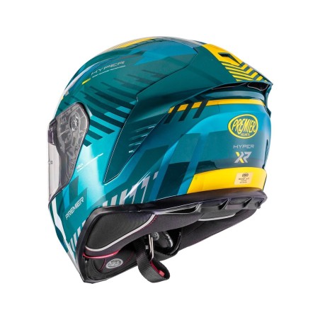 Casco Premier Hyper XR 21 ECE 22.06 Azzurro Giallo