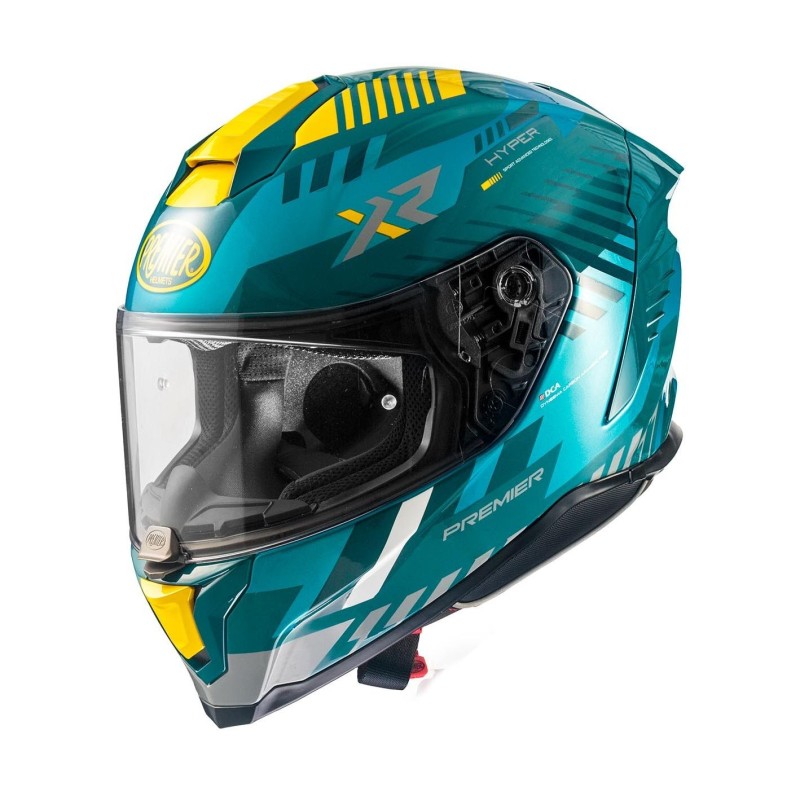 Casco Premier Hyper XR 21 ECE 22.06 Azzurro Giallo