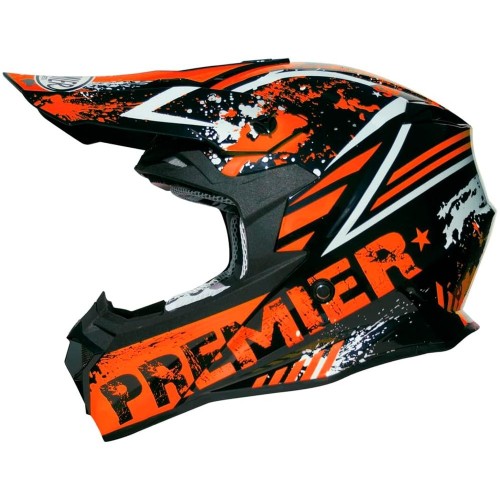 Casco Cross Premier Exige ZX3 ECE 22.05 Nero Arancio | Motorsportstore
