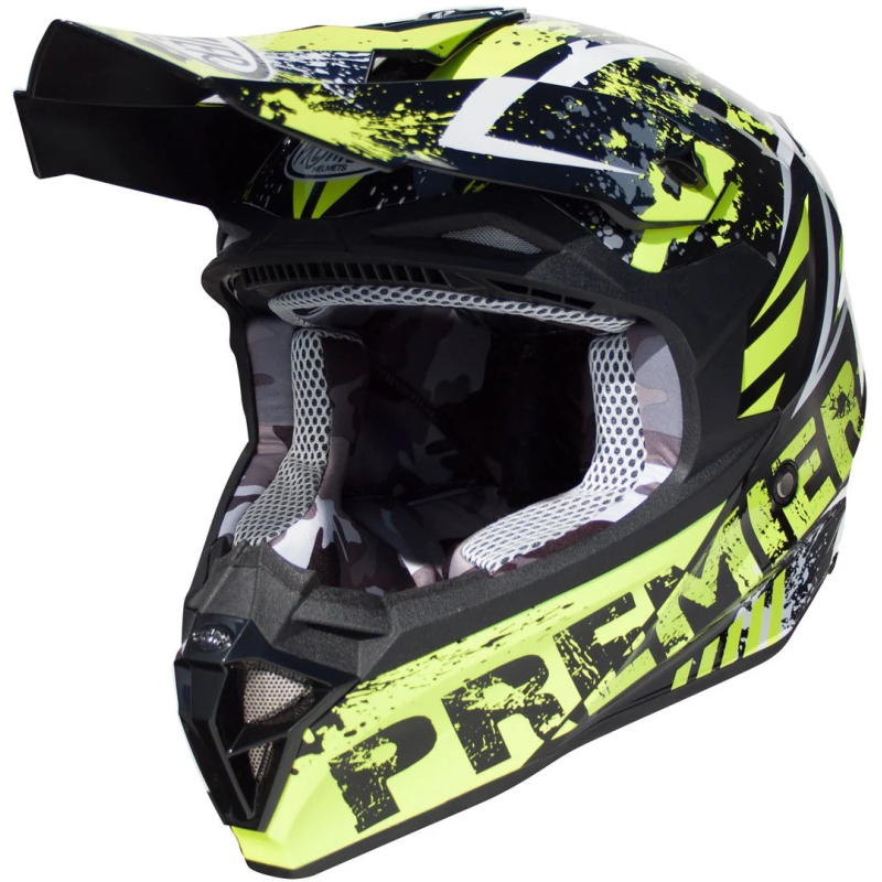 Casco Cross Premier Exige ZXY ECE 22.05 Nero Giallo | Motorsportstore