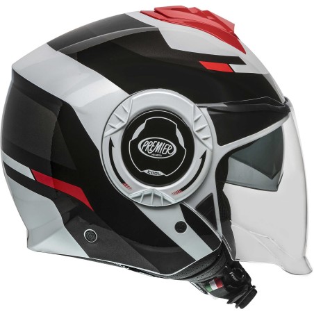 Casco Jet Premier COOL OPT2 ECE 22.05 Nero Bianco Rosso | Motorsportstore