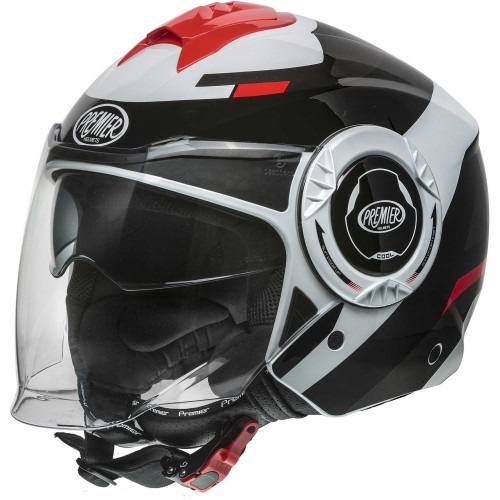 Casco Jet Premier COOL OPT2 ECE 22.05 Nero Bianco Rosso | Motorsportstore