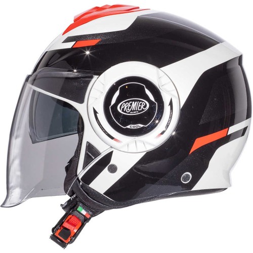 Casco Jet Premier COOL OPT2 ECE 22.05 Nero Bianco Rosso | Motorsportstore