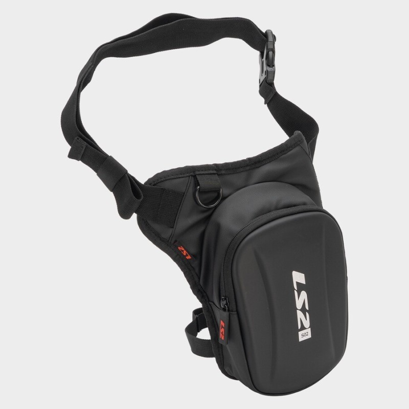 Borsello da Gamba Moto LS2 Shield Leg Bag 2,5 Litri Nero Guscio Rigido EVA | Motorsportstore