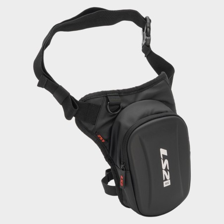 Borsello da Gamba Moto LS2 Shield Leg Bag 2,5 Litri Nero Guscio Rigido EVA | Motorsportstore