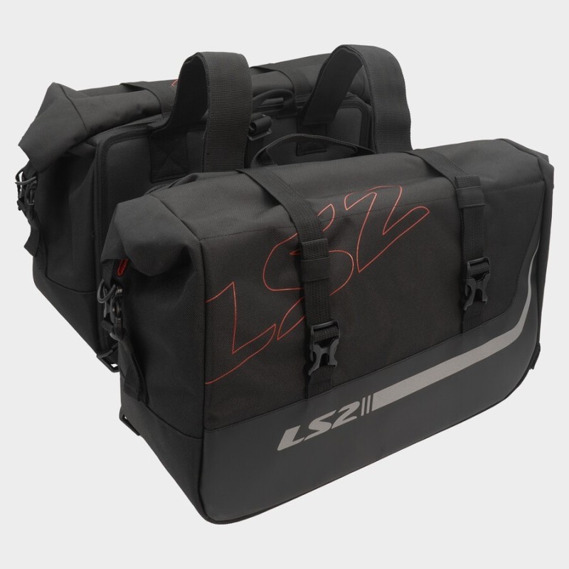 Coppia Borse Laterali Moto LS2 Freedom 20+20 Litri con Sacche Impermeabili IPX4 | Motorsportstore