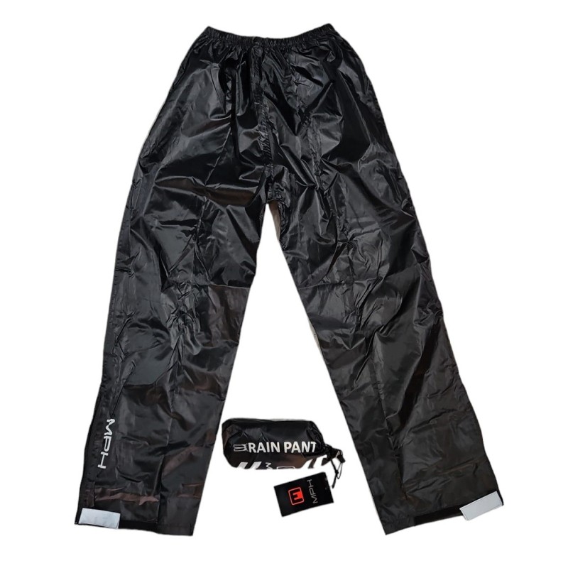 MPH Pantalone Antipioggia Moto Scooter Nero Taglia XL