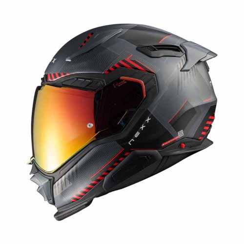 NEXX X.WST3 Fluence Grey Red | Casco Integrale Moto ECE 22.06