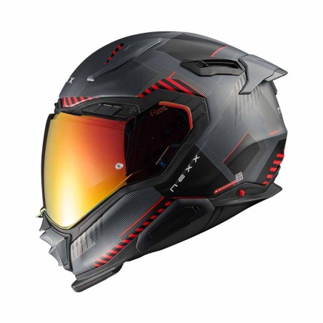 NEXX X.WST3 Fluence Grey Red | Casco Integrale Moto ECE 22.06