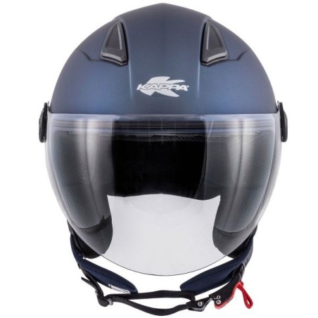 KAPPA KV28 Miami Basic Blu Opaco Casco Demi-Jet ECE 22.05