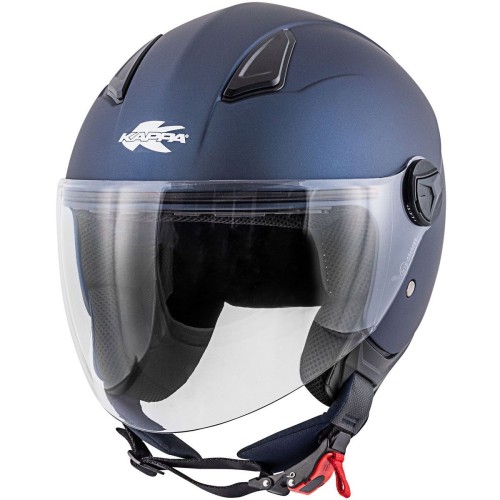 KAPPA KV61 Basic Blu Opaco Casco Jet Moto Scooter ECE 22.06