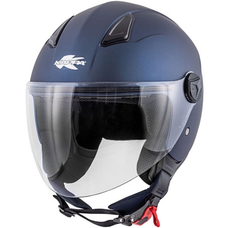 KAPPA KV61 Basic Blu Opaco Casco Jet Moto Scooter ECE 22.06
