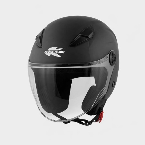 KAPPA KV61 Basic Nero Opaco Casco Jet Moto Scooter ECE 22.06