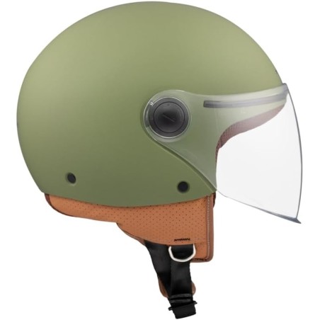 Casco Jet MT Street Solid A6 Verde Opaco Moto Scooter