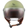 Casco Jet MT Street Solid A6 Verde Opaco Moto Scooter